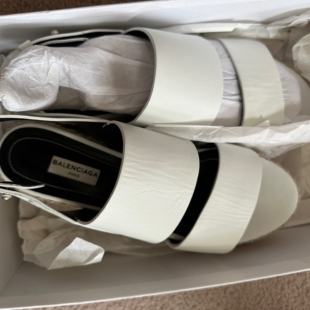 White Espadrille Sandals - Picture 5 of 6